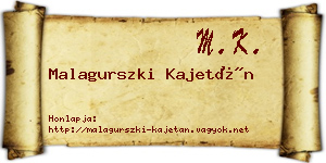 Malagurszki Kajetán névjegykártya